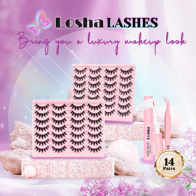 Losha Lashes styled with cosplay makeup to achieve manga-inspired look