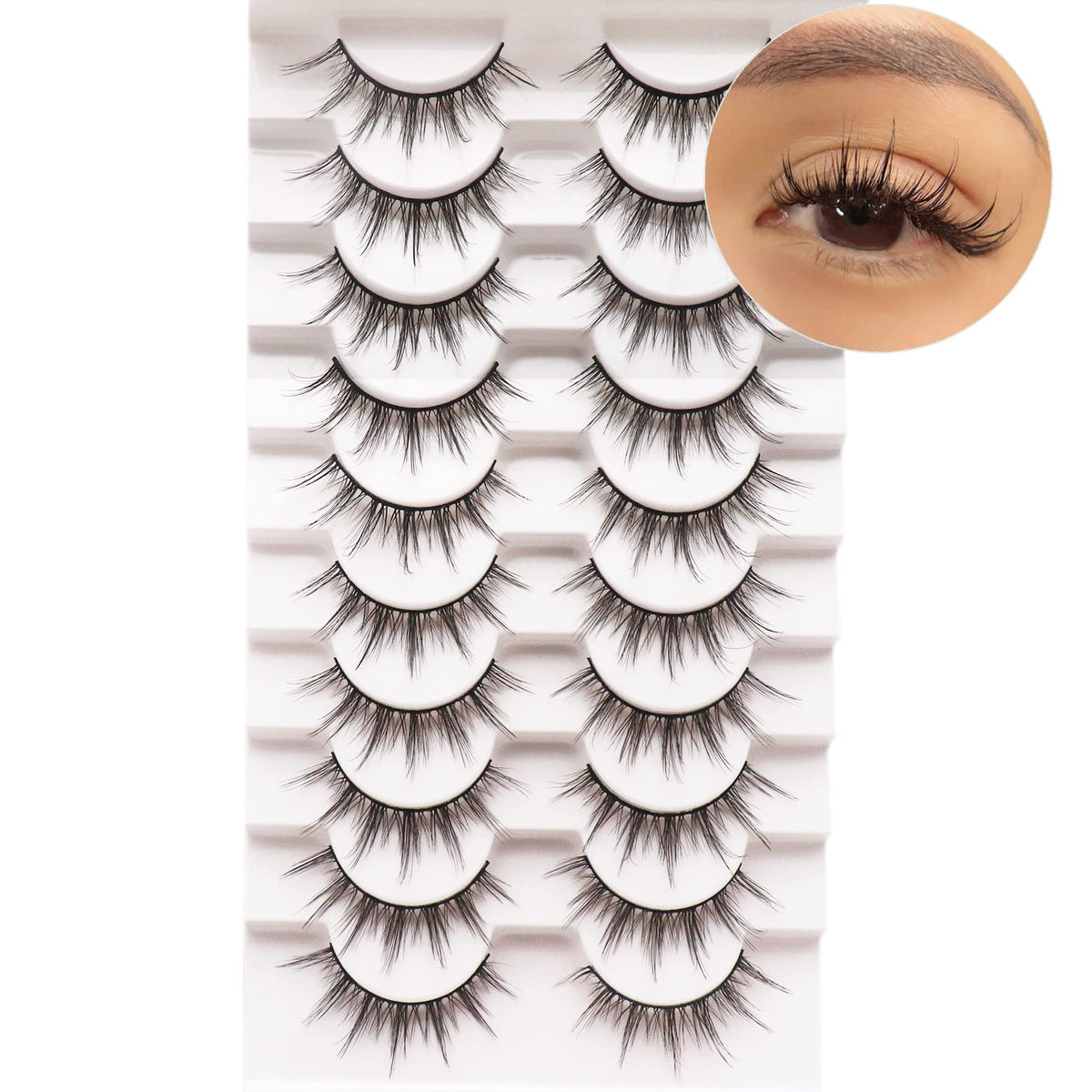 Losha thin cotton band detail highlighting flexible comfortable fit that reduces bulk on eyelid