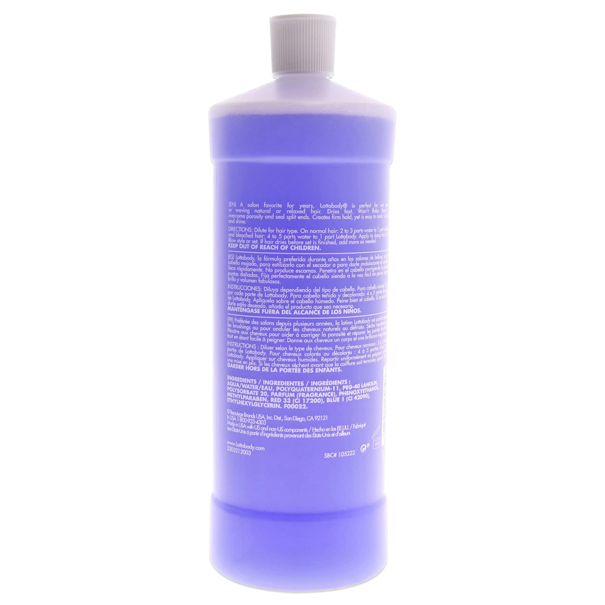 Lottabody setting lotion close-up pour demonstrating smooth moisturizing texture