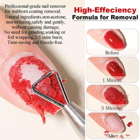 LOUINSTIC before and after nails demonstrating polished removal results
