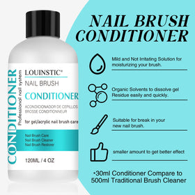LOUINSTIC side-by-side bristles before and after conditioning restoring softness