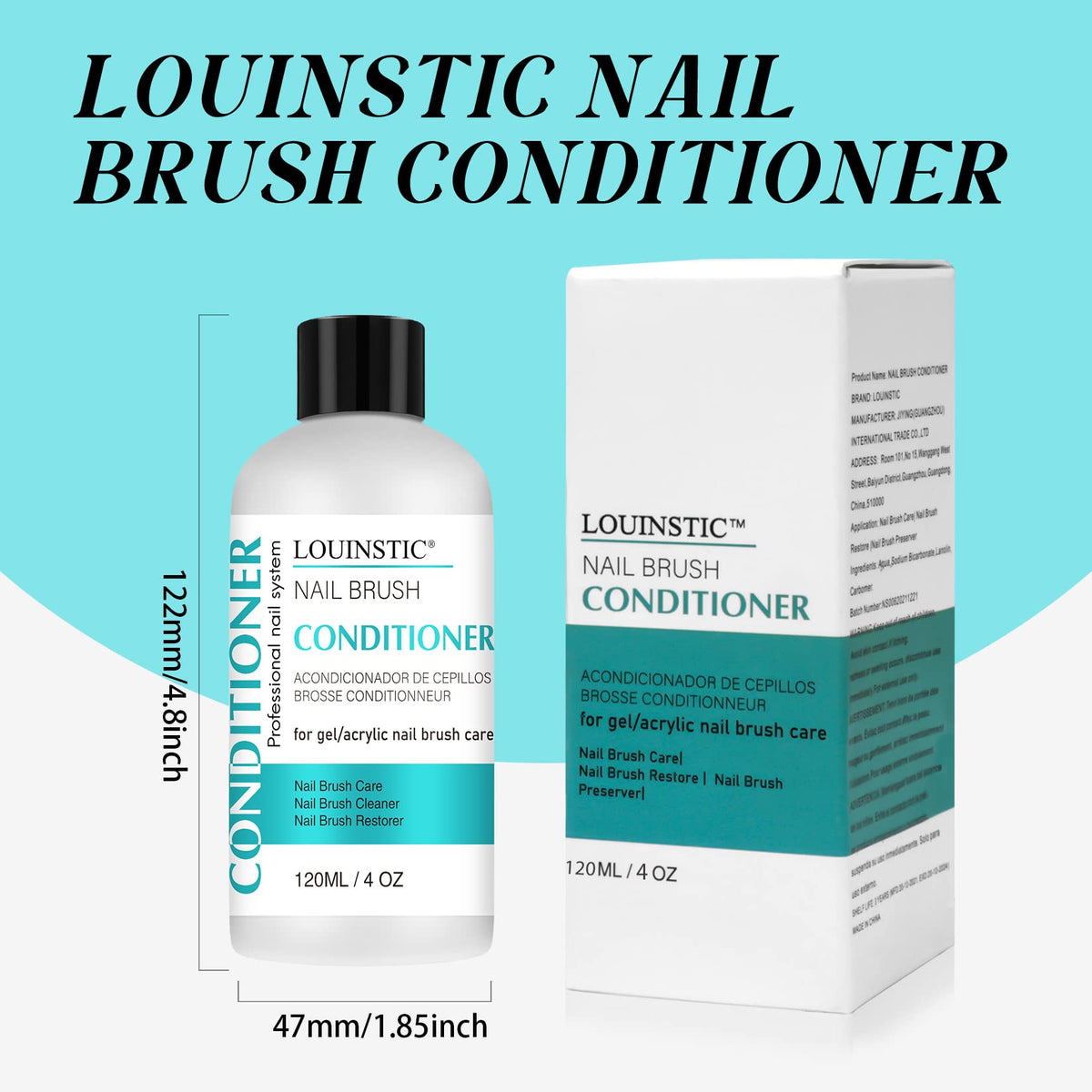 LOUINSTIC cleaner on manicure station showing tidy tools and saved brushes