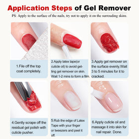 LOUINSTIC remover applied on nail showing fast bubbling and easy cleanup benefit