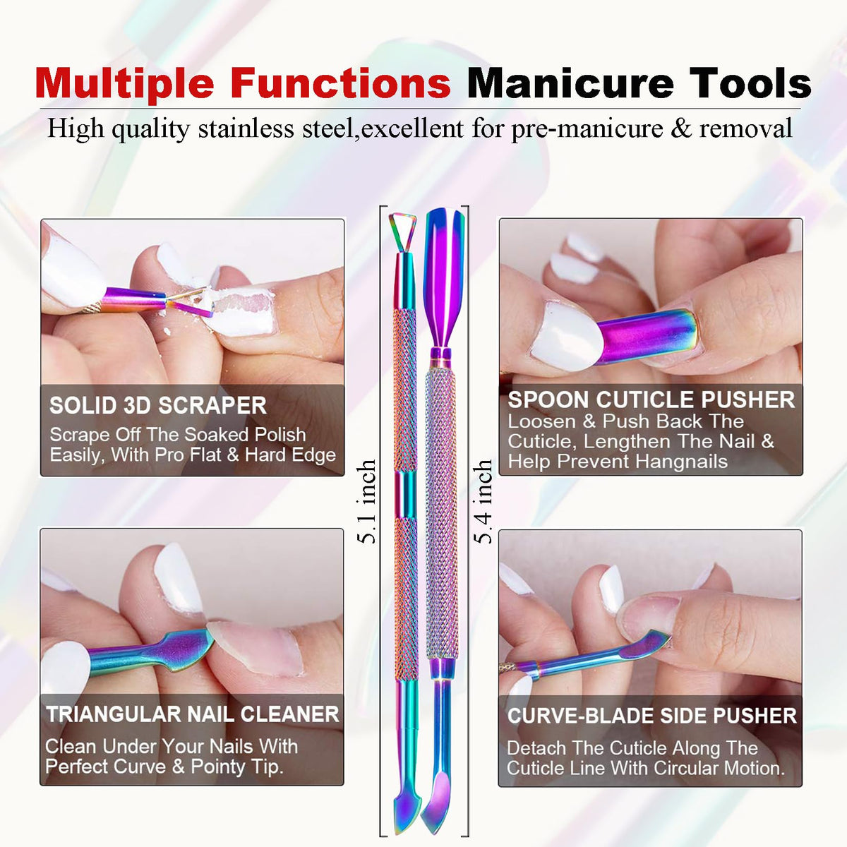 LOUINSTIC scraper removing softened gel to show safe gentle scraping benefit