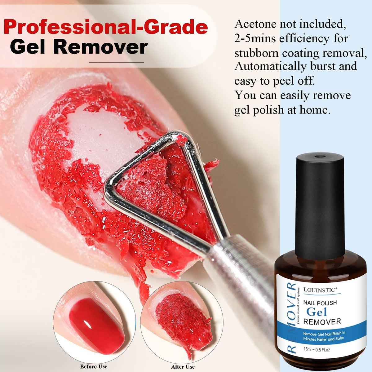 LOUINSTIC gel remover texture drip highlighting fast lifting