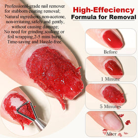 LOUINSTIC gel drop on nail showing fast lifting action for quick removal