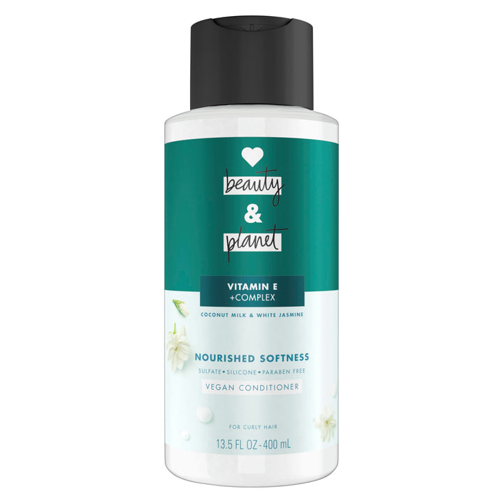Love Beauty and Planet front packaging showing conditioner and benefits