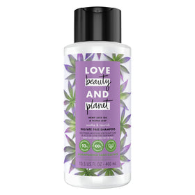 Love Beauty and Planet front packaging showing hemp seed and nana leaf benefits