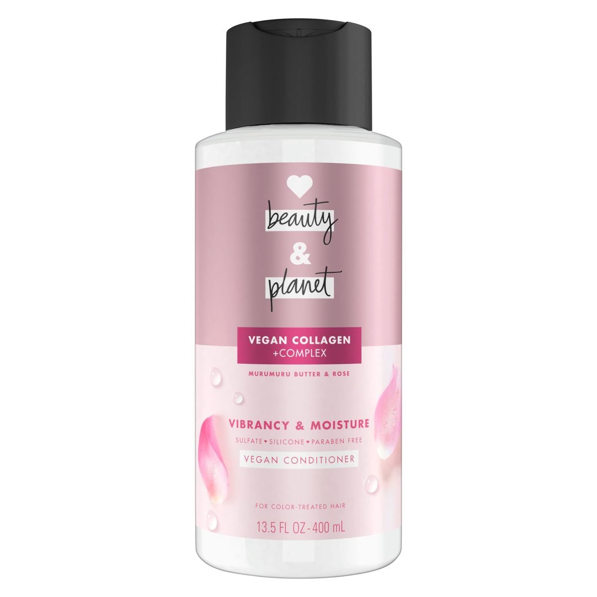 Love Beauty and Planet front packaging showing murumuru butter and rose benefits