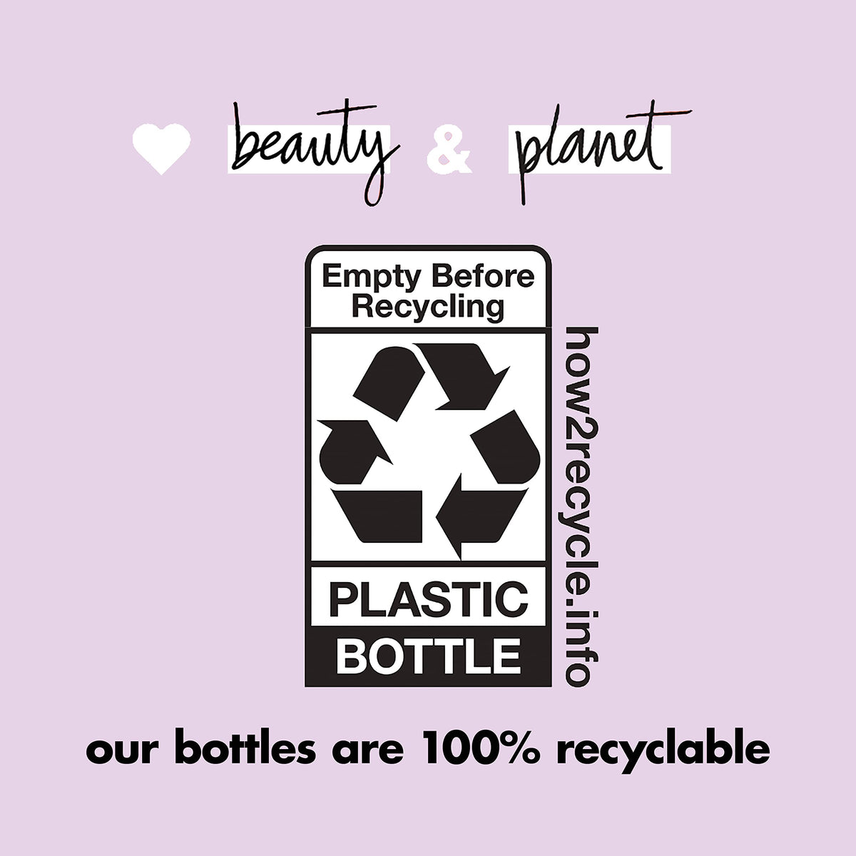 Love Beauty and Planet nana leaf and hemp display for soothing natural scent