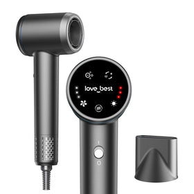 love best front view of hair dryer showing sleek housing and grip for easy handling