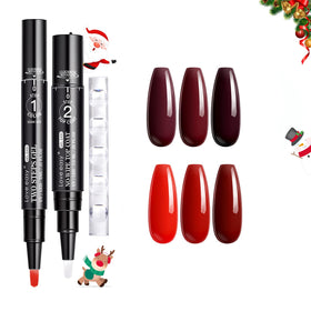 Love easy front packaging showing red gel pen set and top coat, ideal gift