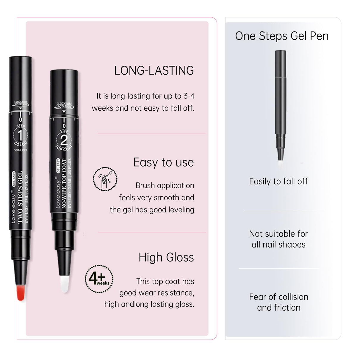 Love easy pen applicator close-up demonstrating precise brush tip for neat application