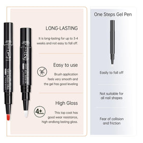 Love easy six red gel pens arranged, easy two-step at-home manicure