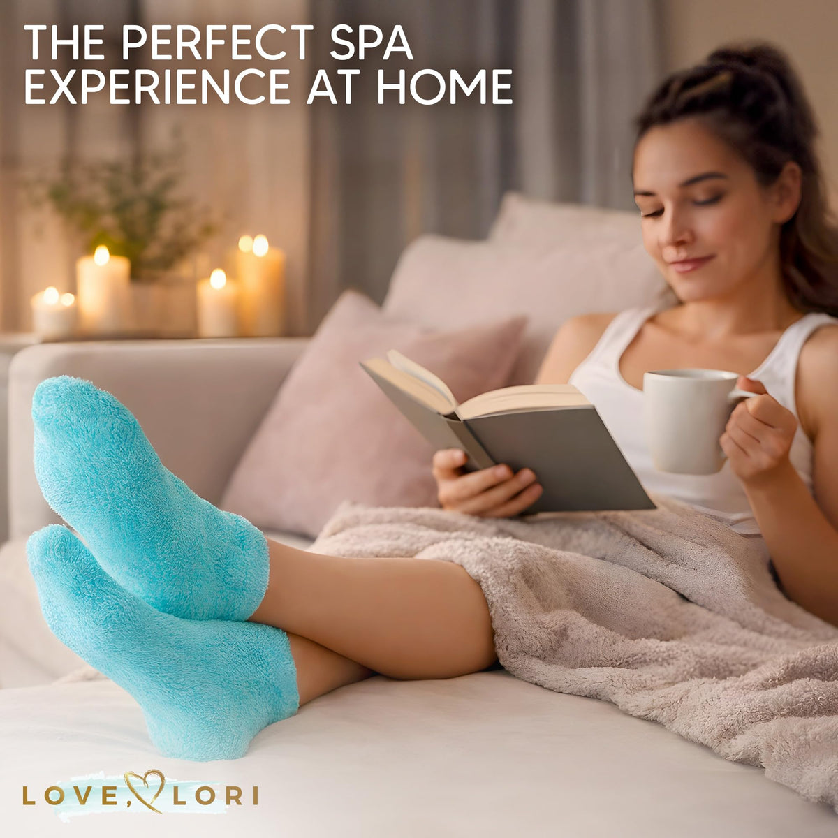 Love Lori socks on foot model demonstrating size 9–11 fit and comfort
