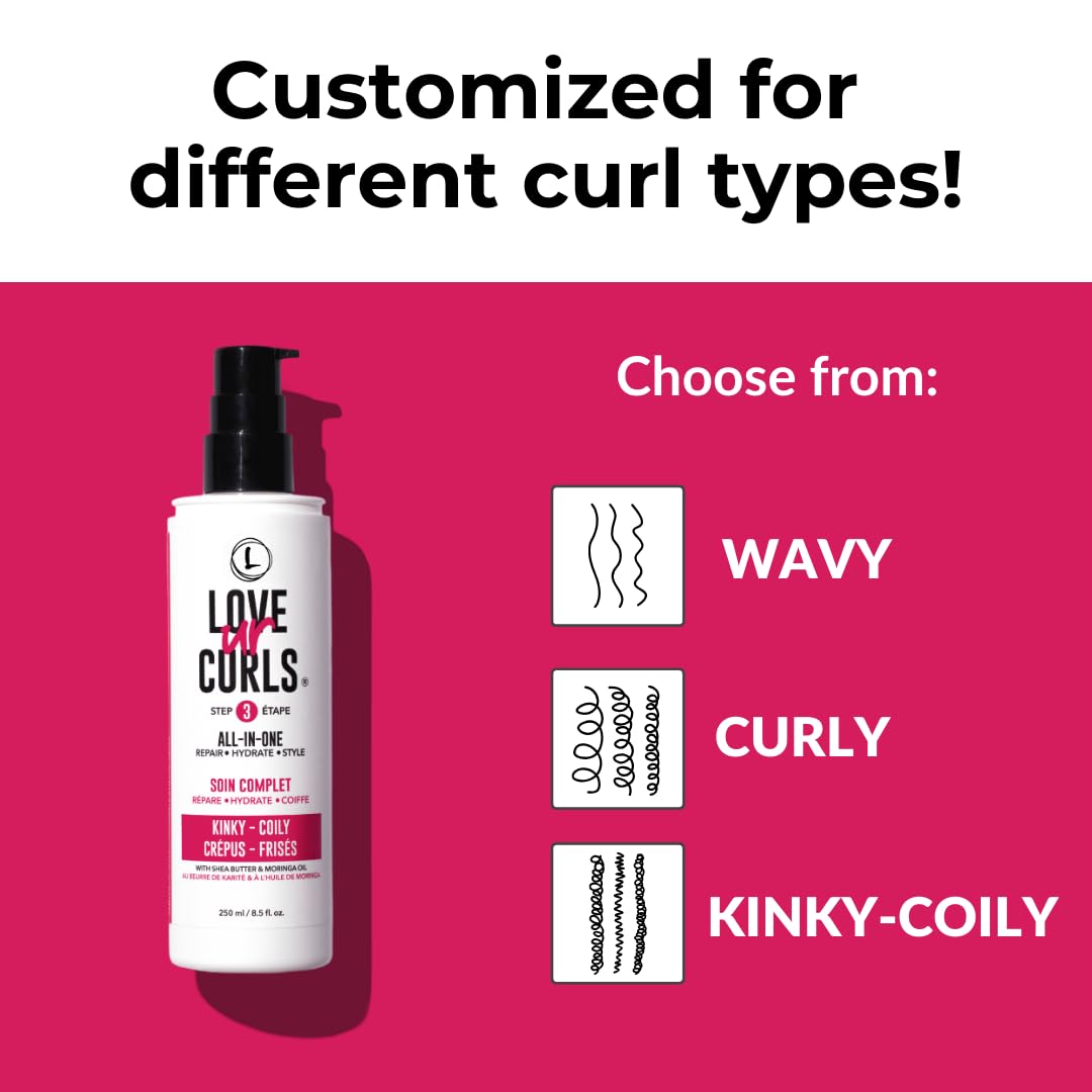 Love Ur Curls being applied to wet hair to hydrate and define