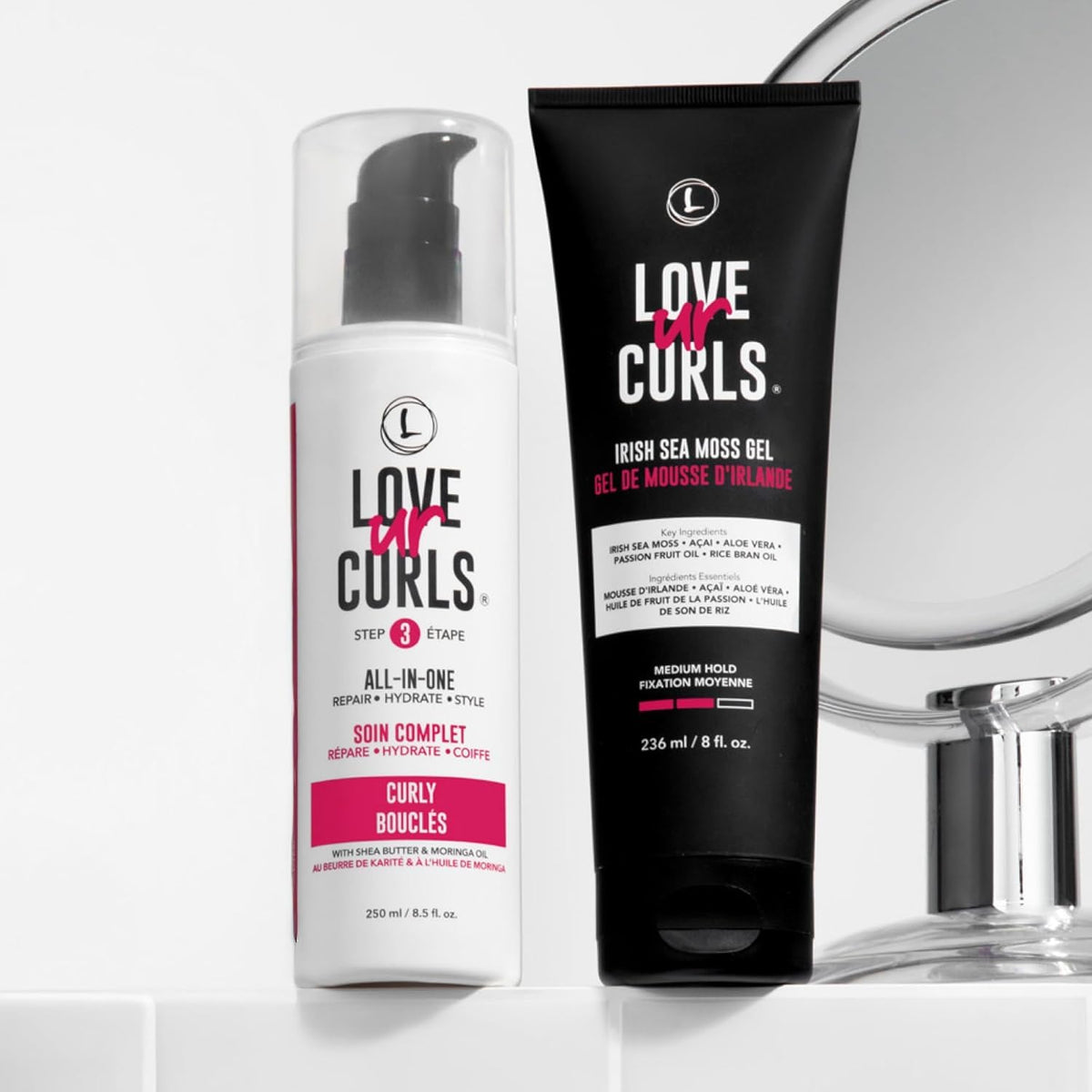 Love Ur Curls cream texture close-up showing creamy slip for easier styling