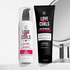 Love Ur Curls cream texture close-up showing creamy slip for easier styling