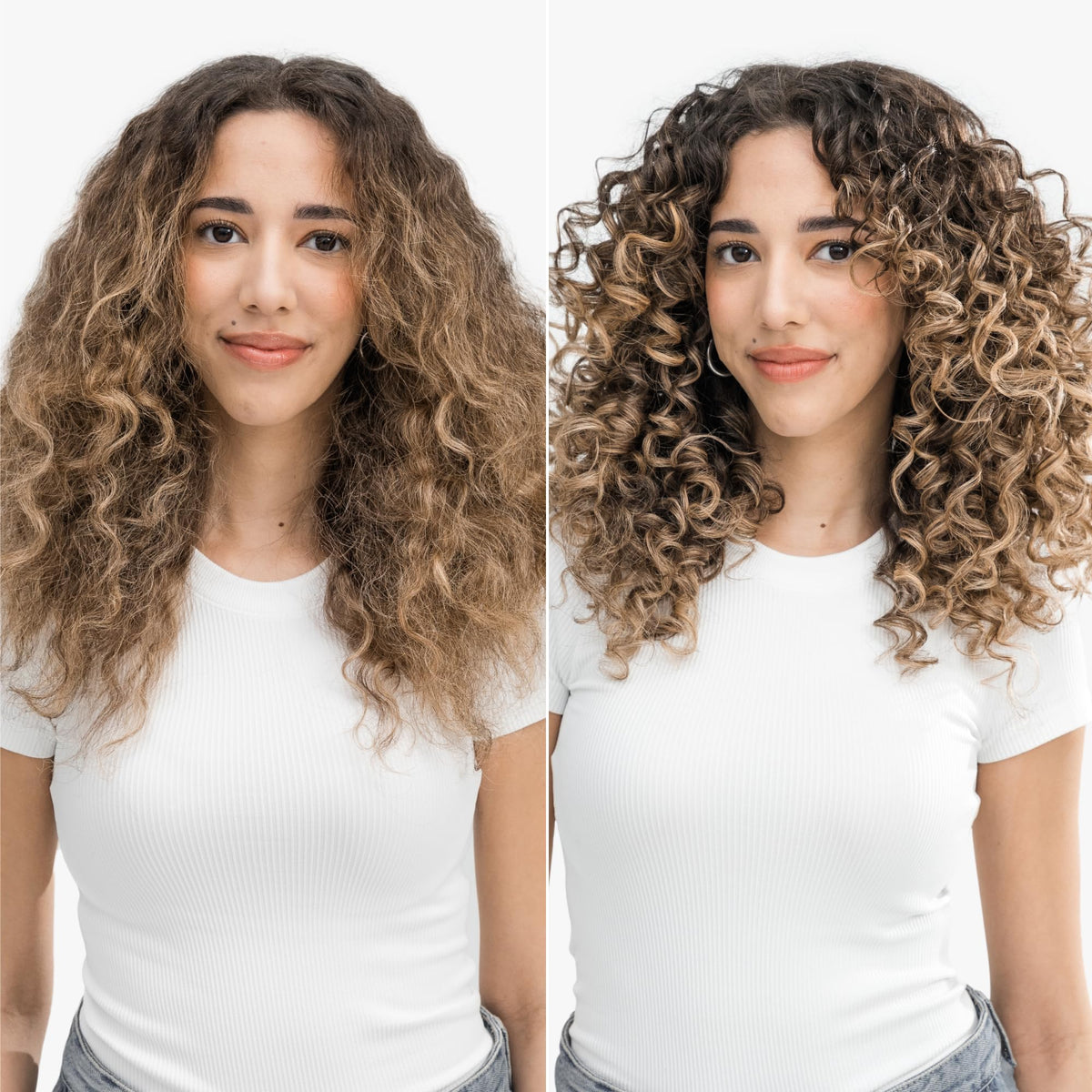 Love Ur Curls foam squeezed in palm ready for application