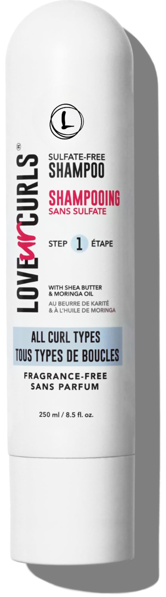 Love Ur Curls front bottle showing label and 250mL capacity for clear identification