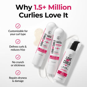Love Ur Curls used in shower routine demonstrating gentle cleansing and conditioning