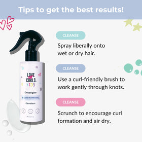 Love Ur Curls product label with pediatrician-approved badge visible