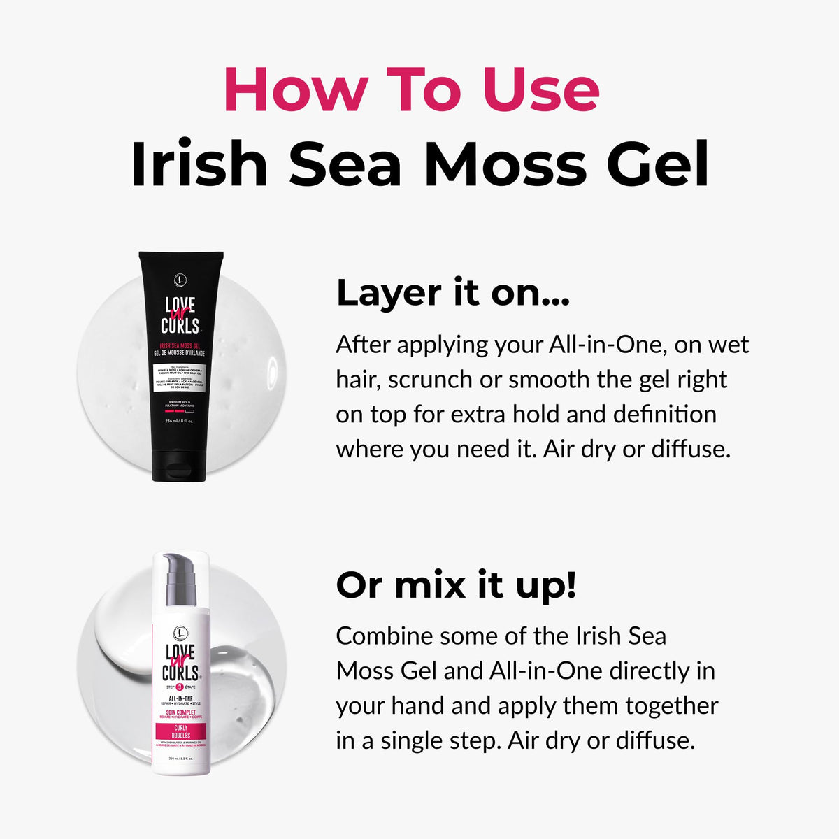 Love Ur Curls on bathroom shelf in lifestyle setting for routine