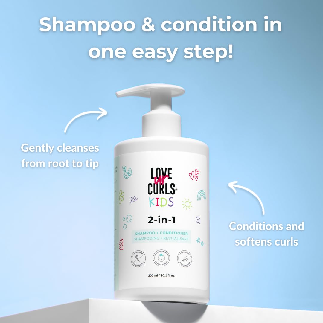 Love Ur Curls pump top and clear label for easy dispensing and dosing