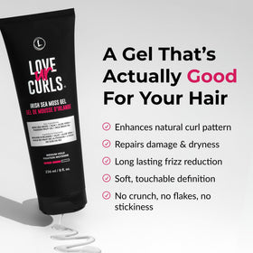 Love Ur Curls open jar texture showing gel sheen for soft hold