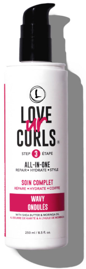 Love Ur Curls front packaging showing product benefits and size