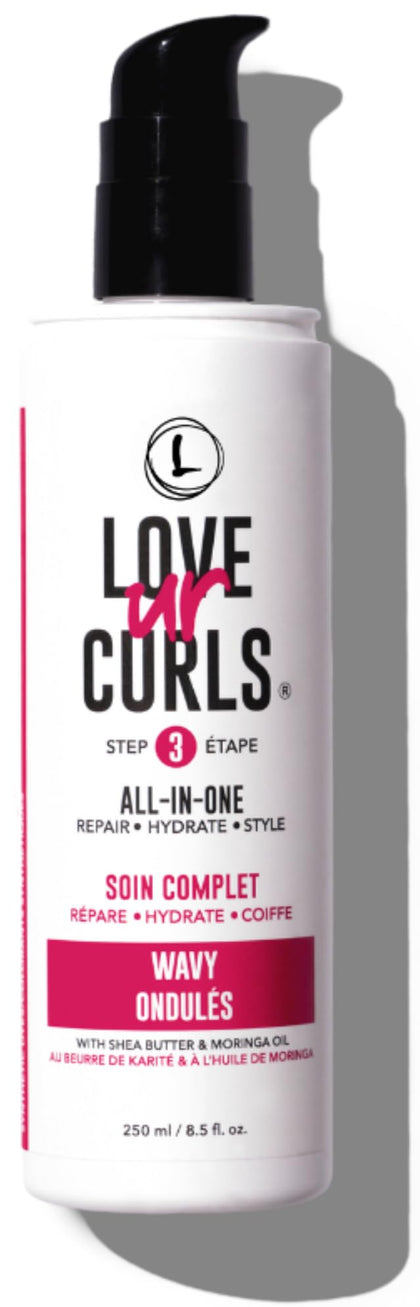 Love Ur Curls front packaging showing product benefits and size