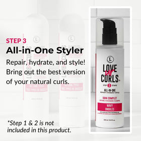 Love Ur Curls cream texture close-up showing smooth spreadability