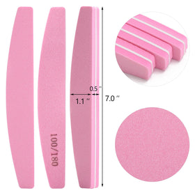 LoveBB buffer used on an acrylic nail to demonstrate shaping and smoothing benefits