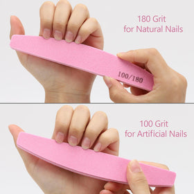 LoveBB buffer held in hand to show scale and ease of use for at-home manicures and travel