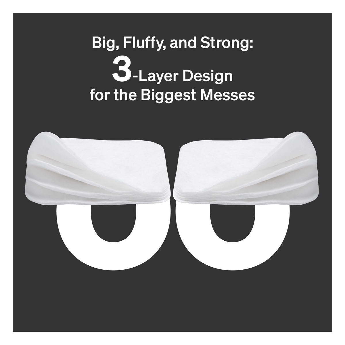Love Noobs pad held in hand to show jumbo size and fewer-per-change benefit