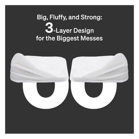 Love Noobs pad held in hand to show jumbo size and fewer-per-change benefit
