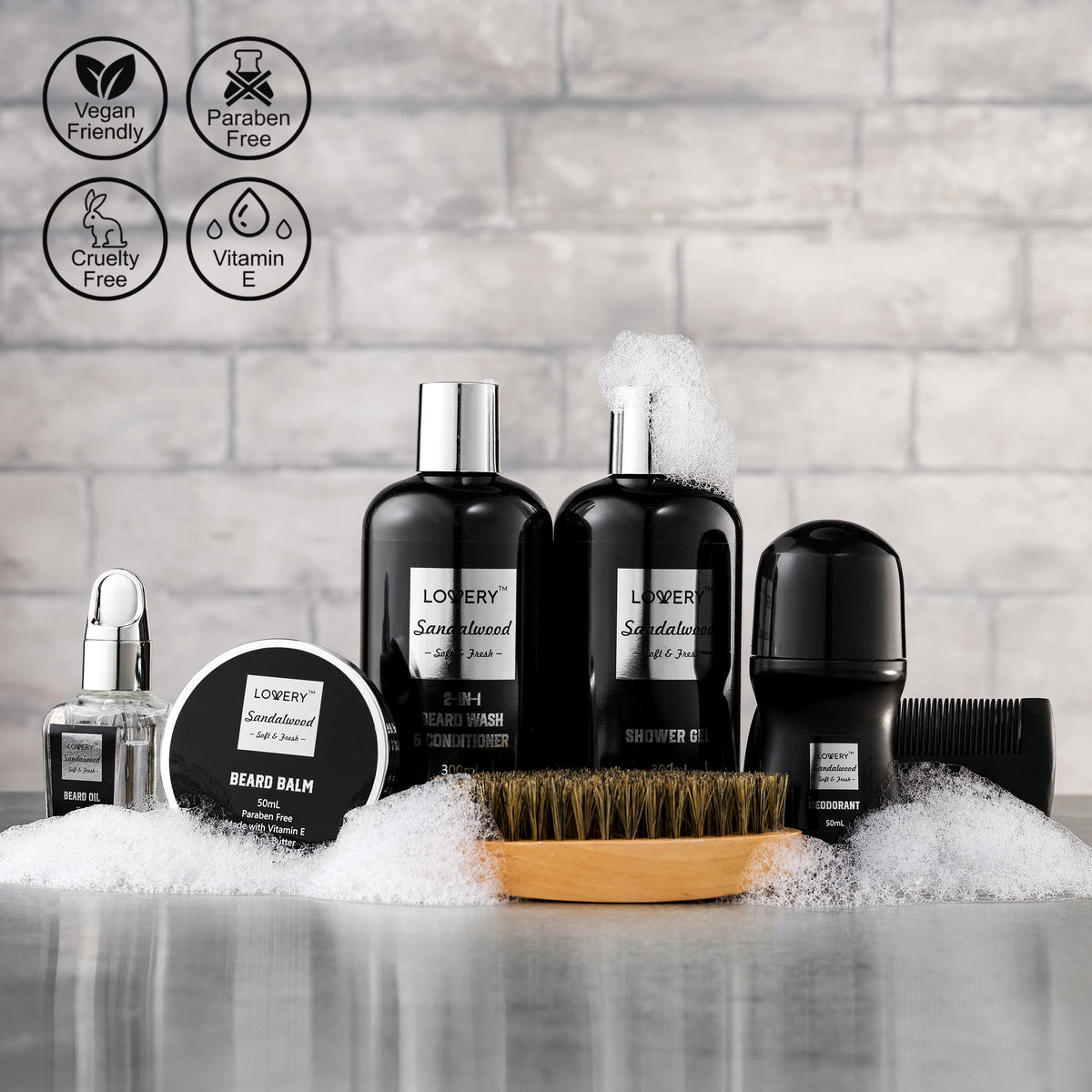 LOVERY beard balm and growth oil close-up showing nourishing texture benefit
