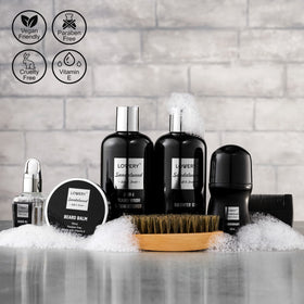 LOVERY beard balm and growth oil close-up showing nourishing texture benefit