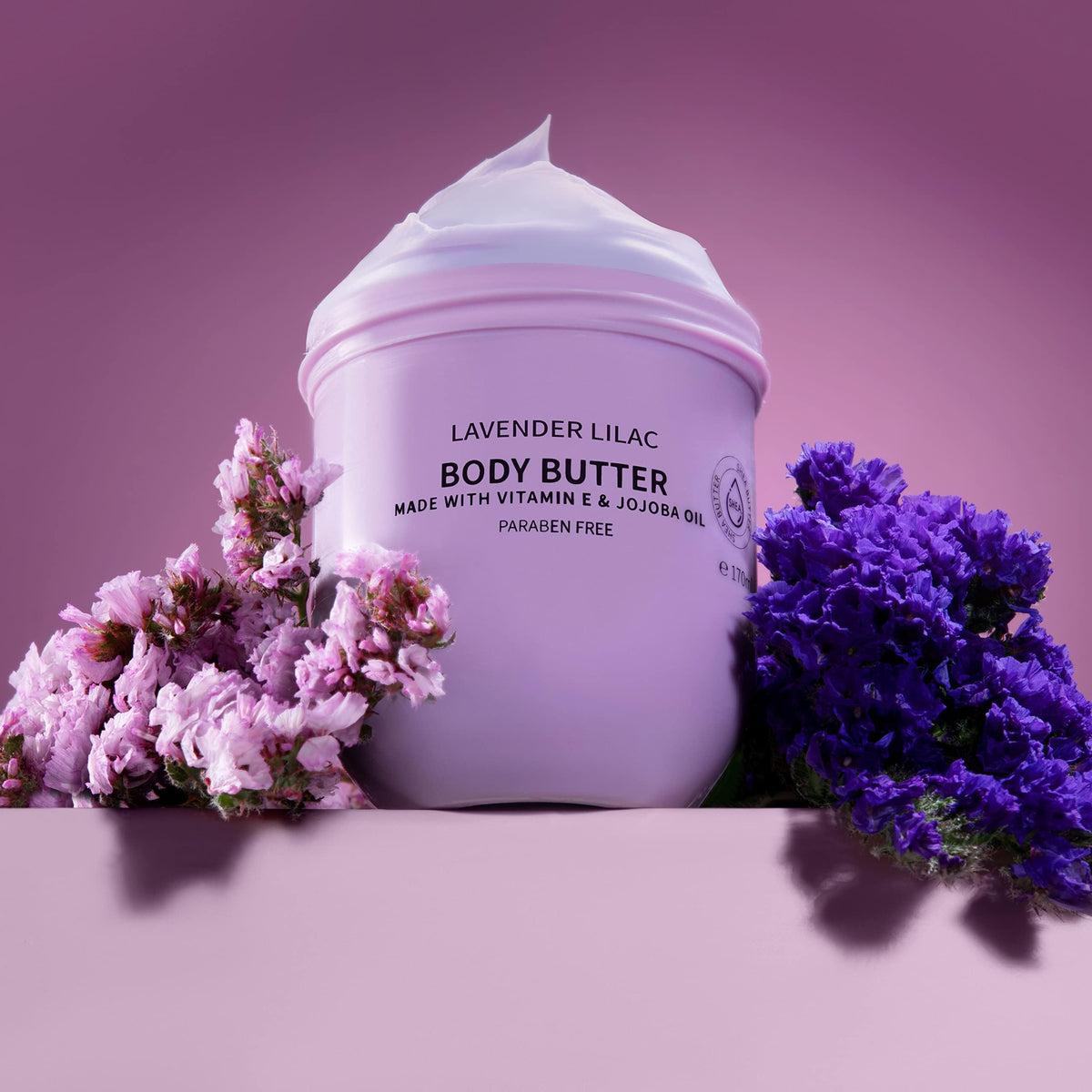 LOVERY ingredients close-up highlighting shea, jojoba oil, and vitamin E benefits