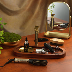 LOVERY beard oil and balm bottles close detail highlighting nourishing jojoba benefit