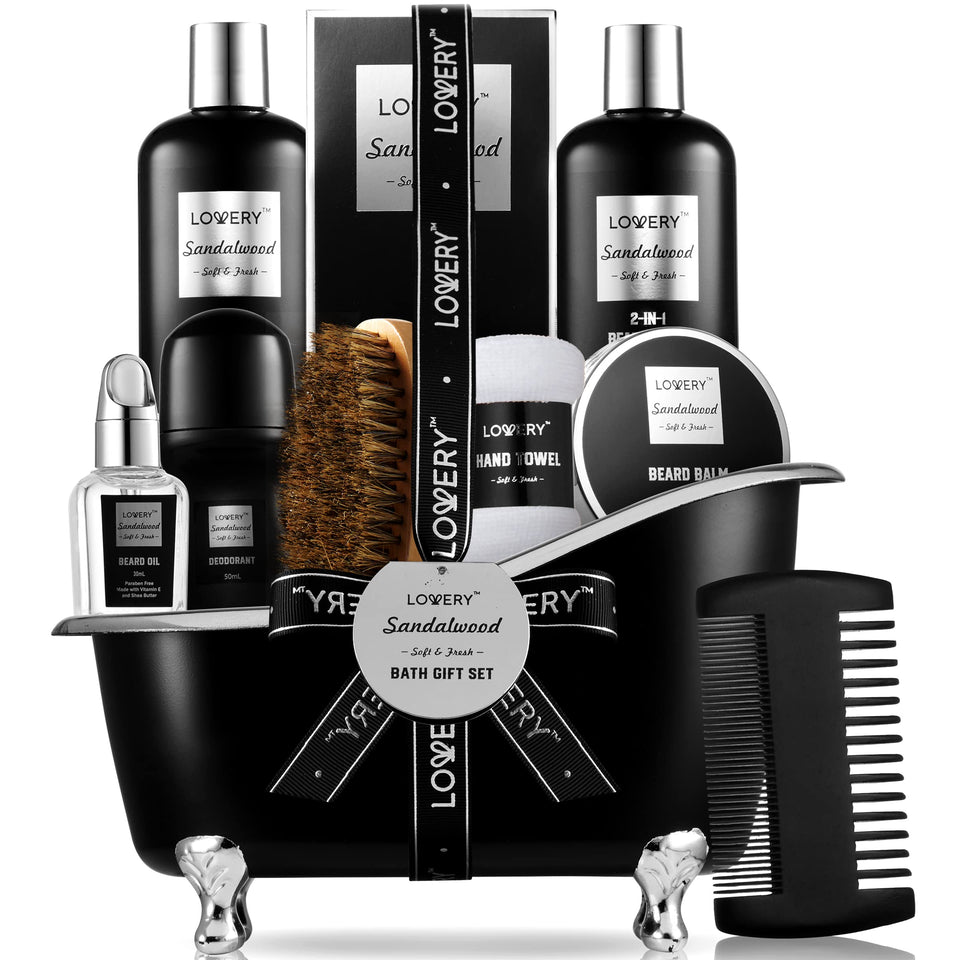 LOVERY front tub gift set showing all 11 pieces and ready-to-gift benefit
