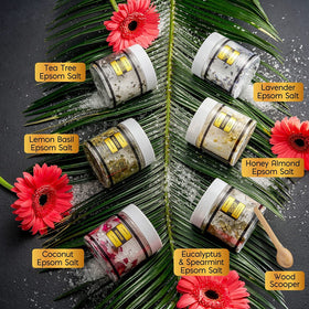 Lovery six scented jars lined up showing variety and presentation