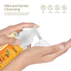 Lovery creamy foam shown on hand demonstrating gentle moisturizing benefit