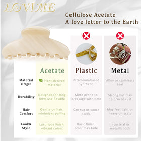Lovime clip size scale next to hand demonstrates large 4.3 inch capacity