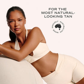 Loving Tan before and after showing deeper natural-looking bronze