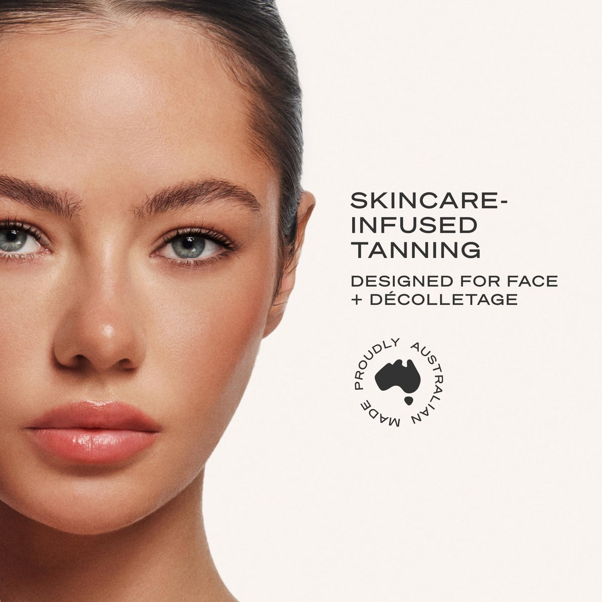 Loving Tan before and after face comparison showing natural-looking glow