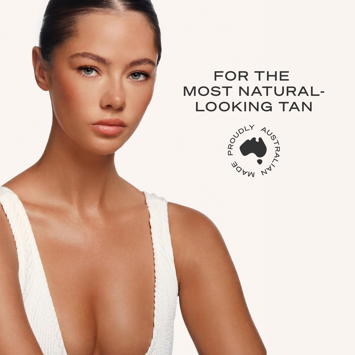 Loving Tan before and after torso showing natural looking tan benefit