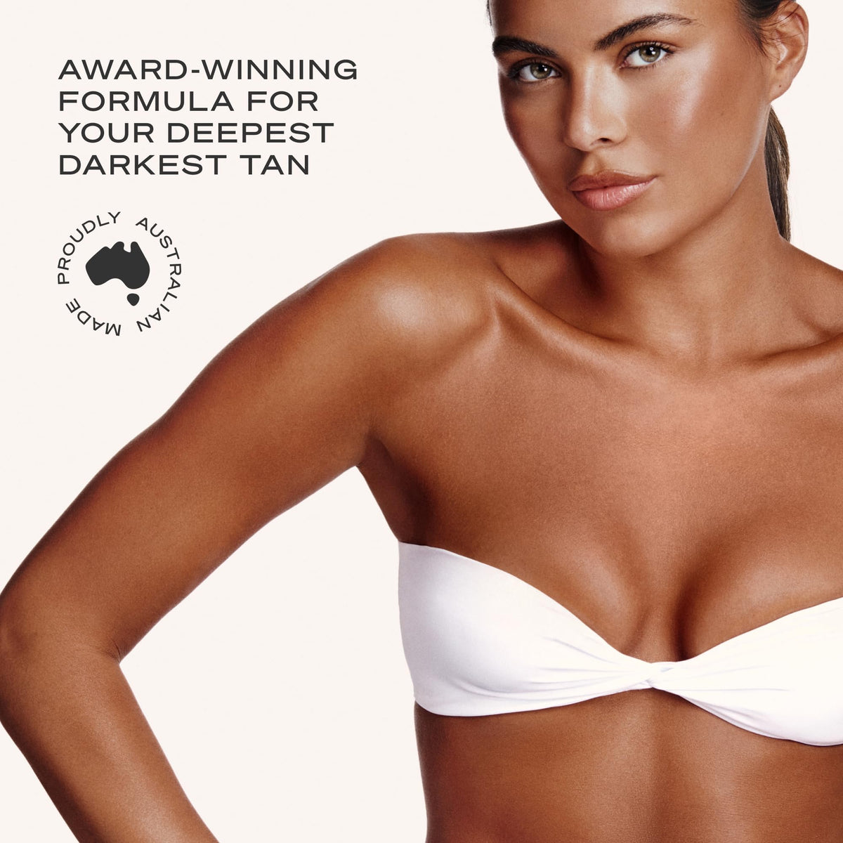 Loving Tan bottle dispensing foam highlighting quick-dry colour guide