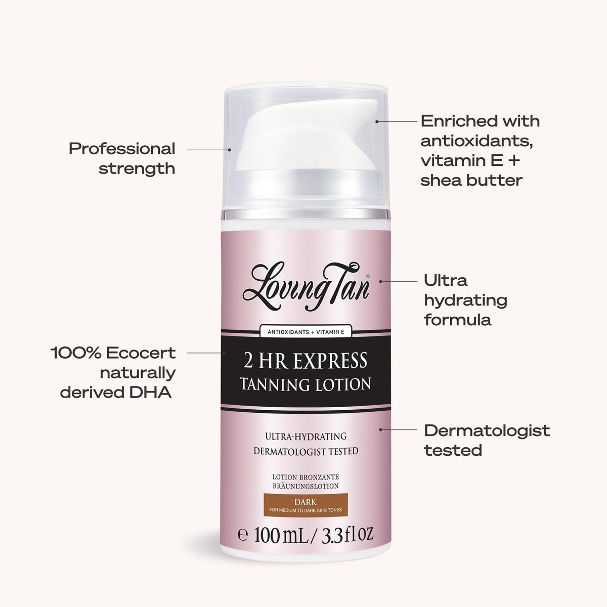 Loving Tan before and after on legs showing natural-looking darker glow benefit