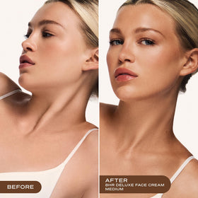 Loving Tan being applied to fingertips demonstrating quick blending and foolproof colour guide benefits